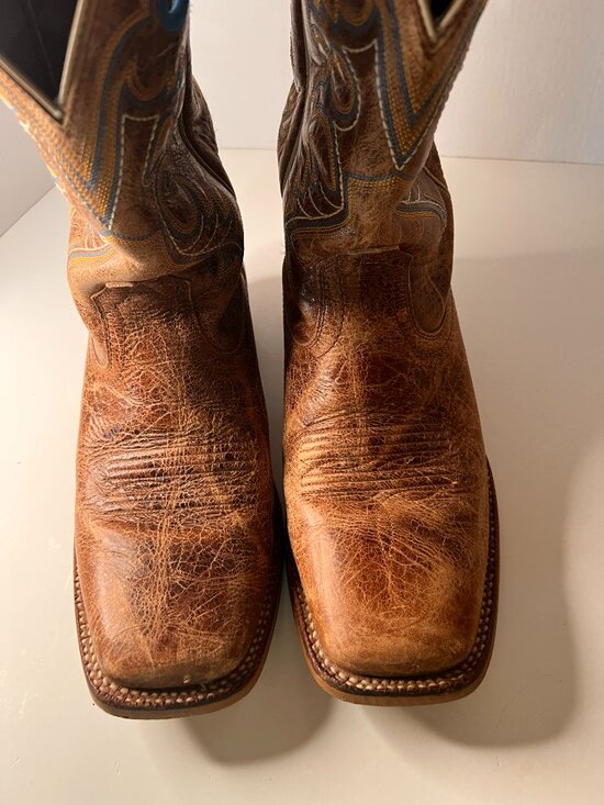 Ariat Crossfire Cowboy Boots Mens Size 10D Style 10019961 Excellent Leather Blue